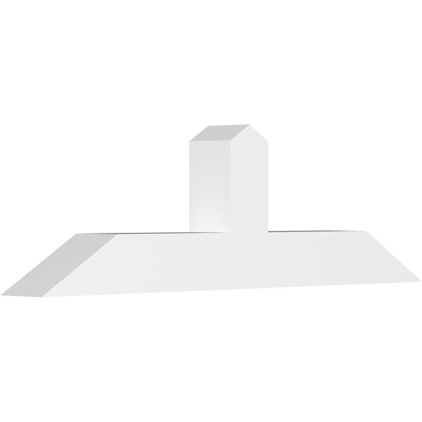 Ekena Millwork Portland Architectural Grade PVC Gable Bracket, 60"W x 17 1/2"H x 6"D x 6"F, 7/12 Pitch GBP060X18X0606POR00 - main